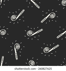 doodle Celebrate horn seamless pattern background
