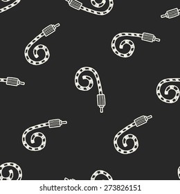 doodle Celebrate horn seamless pattern background