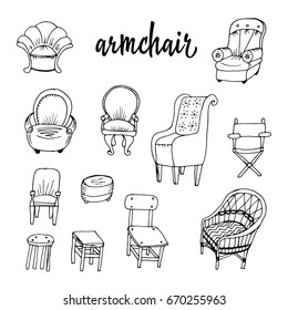 Doodle chairs and Ottoman is hand-painted handle