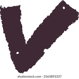 Doodle Chalk Check Sign Vector Illustration