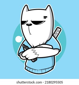 Doodle character cute monster hand drawn