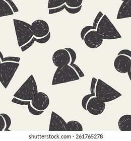 Doodle Character sign seamless pattern background