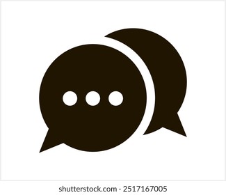 Clipart de chat Doodle. Símbolo de discurso de plantilla. Ilustración vectorial