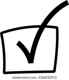 icono de la casilla de verificación Doodle, icono de la flecha Doodle