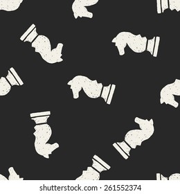 Doodle Chess seamless pattern background