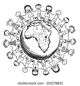 Doodle Children around the World - Africa