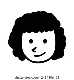 Doodle children head cartoon illustration isolated in white background. Icon portraits of boy or girl.