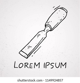 Doodle Chisel And Hand Drawn Vector