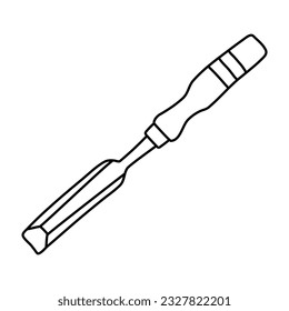doodle chisel and hand drawn vector isolated

