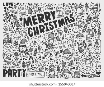 Doodle Christmas Background