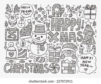 Doodle Christmas background