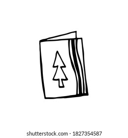 Doodle Christmas card. Image for web, print, holiday posters and postcards.