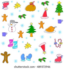 Doodle of christmas collection stock vector art