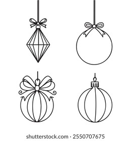 Doodle christmas  element set design