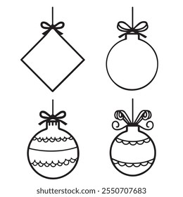 Doodle christmas  element set design