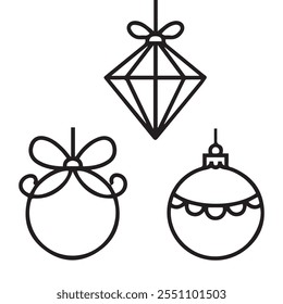 Doodle christmas  element set design