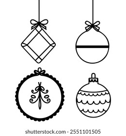 Doodle christmas  element set design