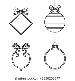 Doodle christmas  element set vector