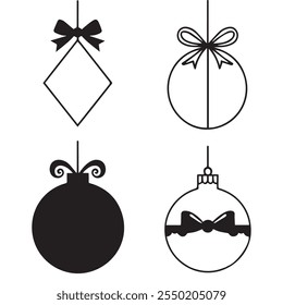 Doodle elemento de Navidad conjunto Vector