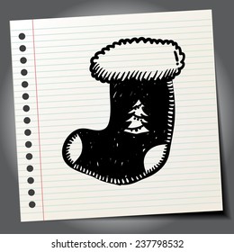 Doodle Christmas sock.