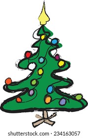 doodle Christmas tree
