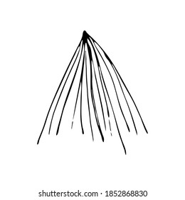Árbol de Navidad Doodle. Imagen decorativa de un árbol. Abstracto vectorial para fondos, embalaje, web, textil.