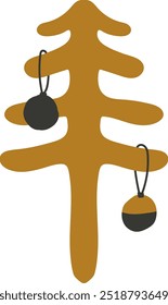Desenhar Árvore de Natal com BRINQUEDOS Ilustração Vetor
