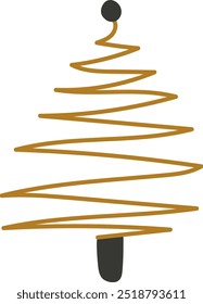 Doodle Christmas Tree Vector Illustration