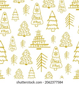 Doodle christmas vector seamless pattern