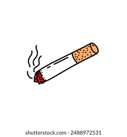 Doodle of Cigarette vector illustration isolated