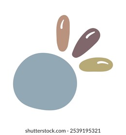 Doodle corchetes circulares para la cita con Elementos de rayos brillantes. Marco de línea redonda de color dibujado a mano para la ilustración del título. Burbuja de discurso pastel para el diálogo