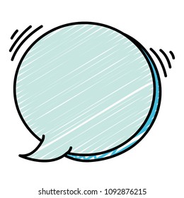 doodle circle chat bubble text message