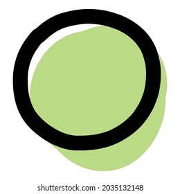 Doodle circle icon outline hand drawn vector. Roung sketch. Scribble stroke pen circle