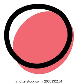 Doodle circle icon outline hand drawn vector. Roung sketch. Scribble stroke pen circle