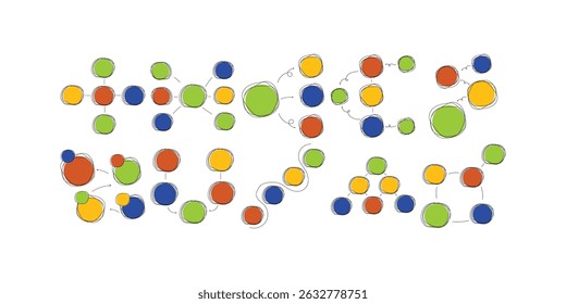 Doodle Circle Infographic Vector Collection