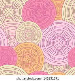 Doodle circle texture seamless pattern background