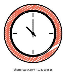 doodle circle wall clock object design