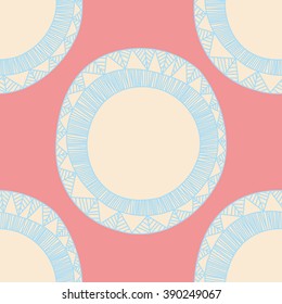 Doodle circles seamless pattern