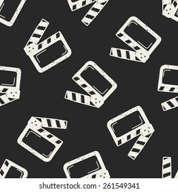 Doodle Clappers seamless pattern background
