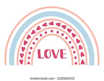Doodle clipart cute boho rainbow
