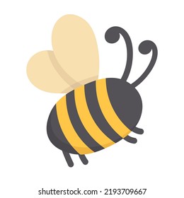 Doodle clipart. Cute cartoon bee. All objects are repainted.