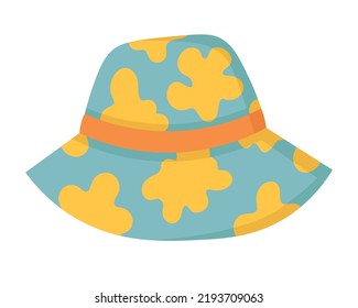 Doodle clipart. Hat of a vacationer, tourist. All objects are repainted.