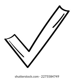 Marca de verificación simple de Doodle clipart