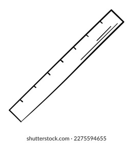 Doodle clipart simple school ruler