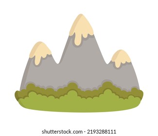 Doodle clipart  Snow  capped mountain peaks  All objects are repainted 