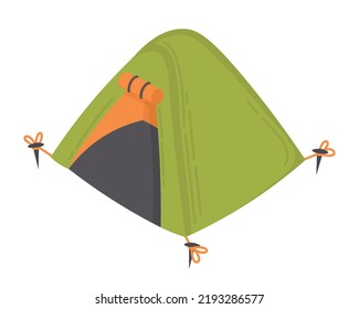Doodle clipart. Tourist tent for outdoor recreation. All objects are repainted.