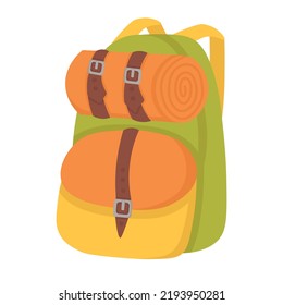 Doodle clipart. Travel backpack. All objects are repainted.
