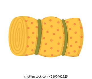 Doodle clipart. Travel sleeping bag. All objects are repainted.