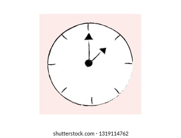 doodle clock icon hand draw  business icon concept vector eps.10