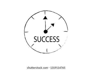 doodle clock icon hand draw  business icon concept vector eps.10